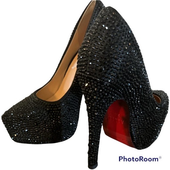 Ailila Concealed Platform Diamonte Court Shoes SZ 6 - Picture 3 of 3